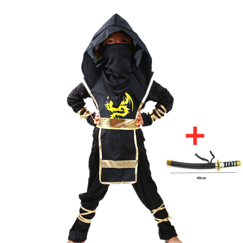 Kids Outdoor Ninja Warrior Course - 4-13Y Kids Dragon Ninja Cosplay Costume