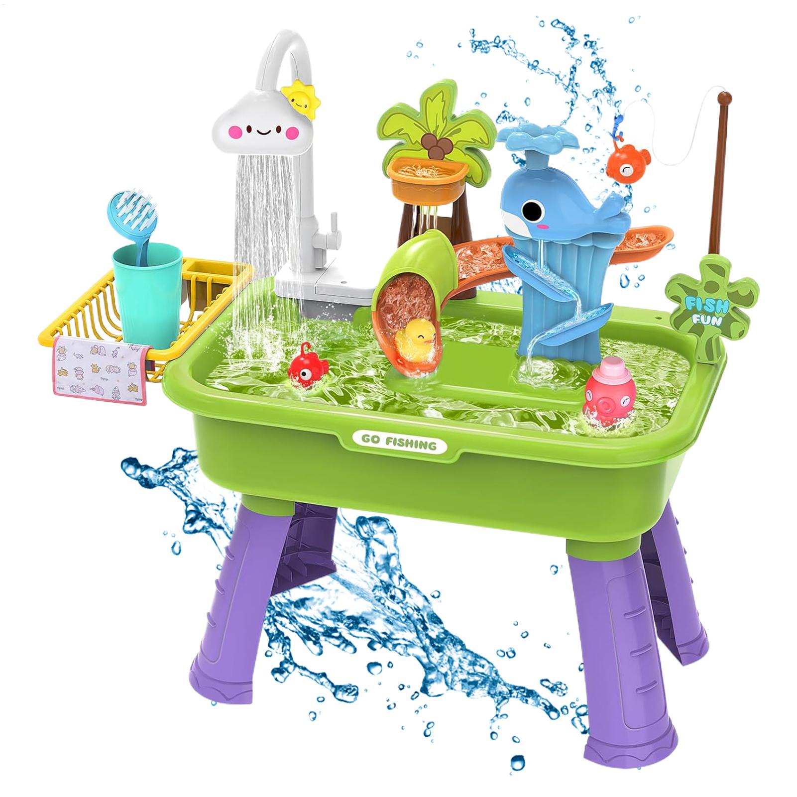 Kids Outdoor Water Play - Kids Electric Play Sink with Running
