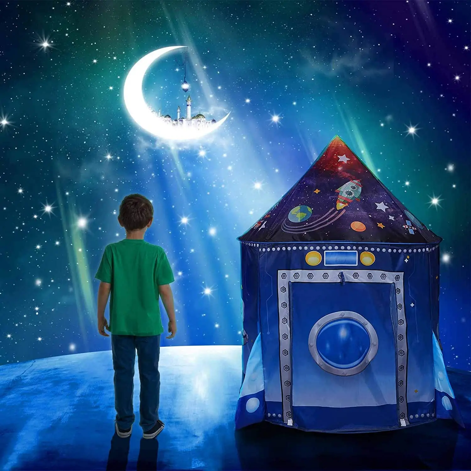 Rocket Ship Kids Tent Pop Up P - Kids Outdoor Tent recension och pris