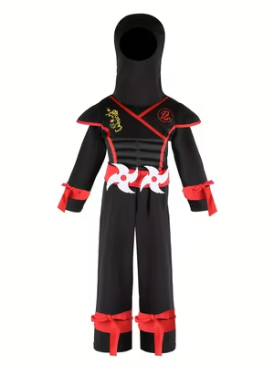 Kids Black Ninja Costume With  - Kids Outdoor Ninja Warrior Course recension och pris