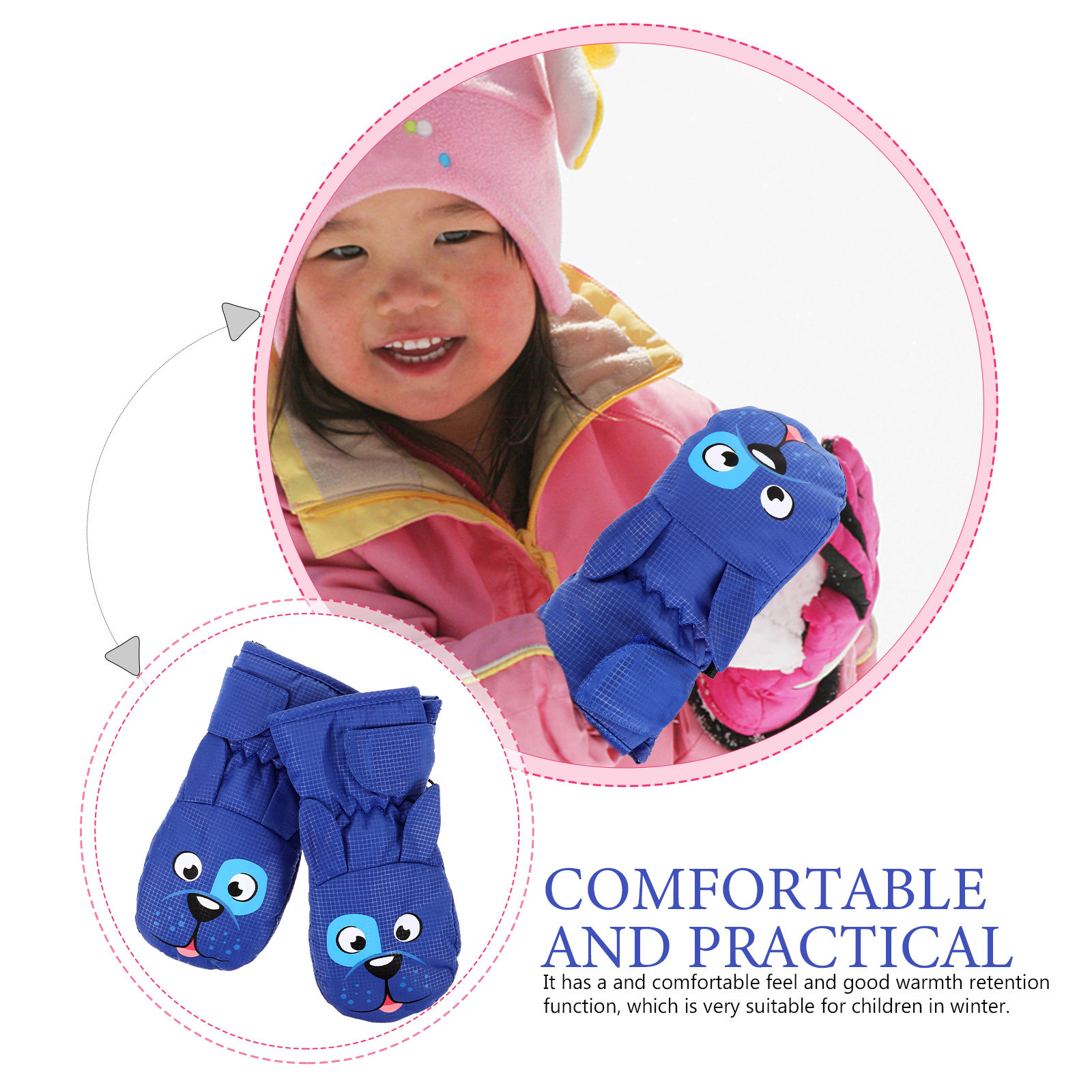1Pair Kids Ski Gloves Winter W - Kids Outdoor Gloves recension och pris