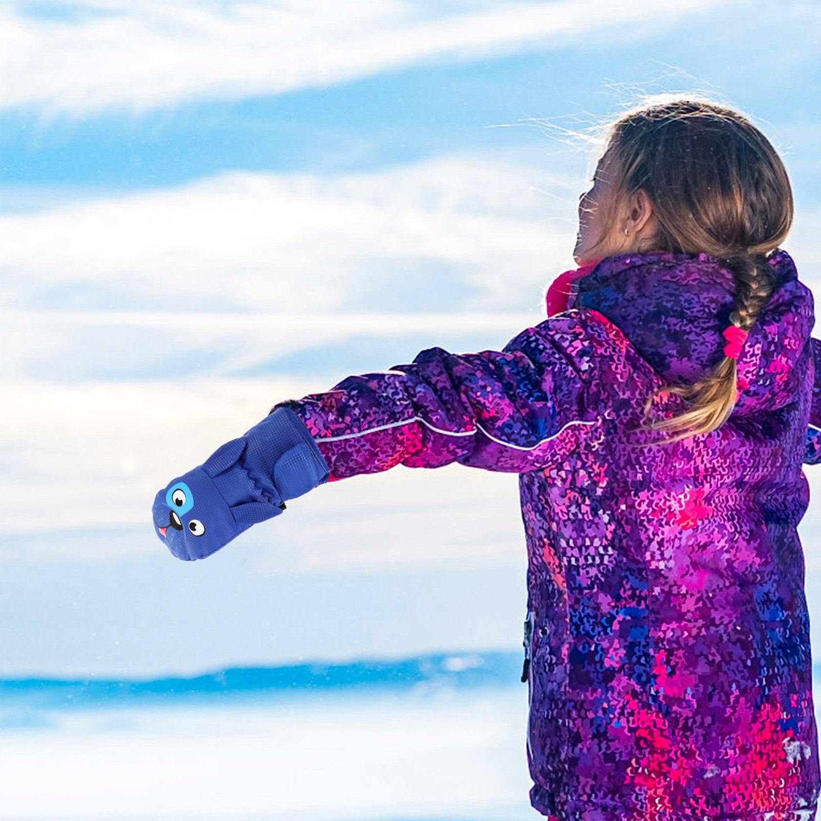 1Pair Kids Ski Gloves Winter W - Kids Outdoor Gloves recension och pris