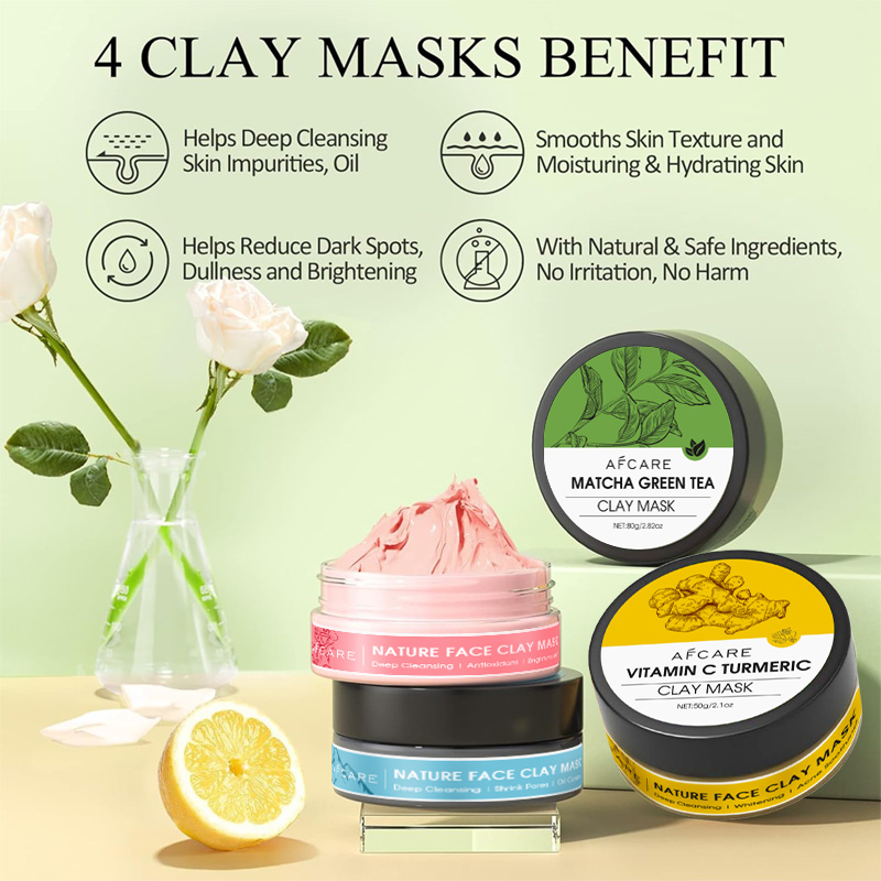 4 Pcs Clay Facial Mask Set Tur - Muddy Puddle Suit recension och pris