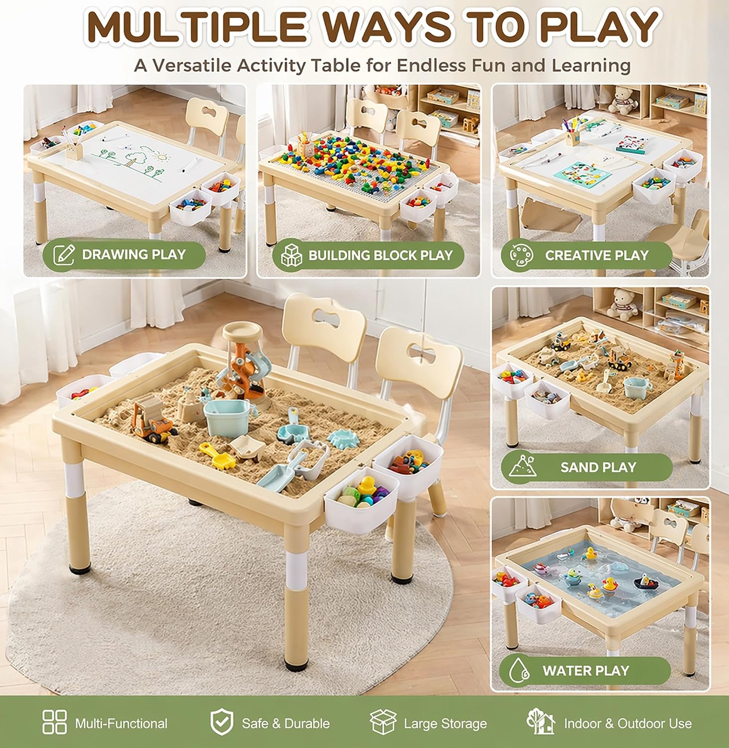 Kids Sand and Water Table, Tod - Kids Outdoor Sensory Table recension och pris