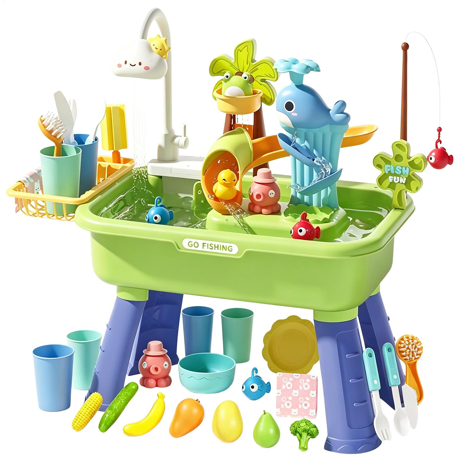 Kids Water Table with Pump, Se - Kids Outdoor Sensory Table recension och pris