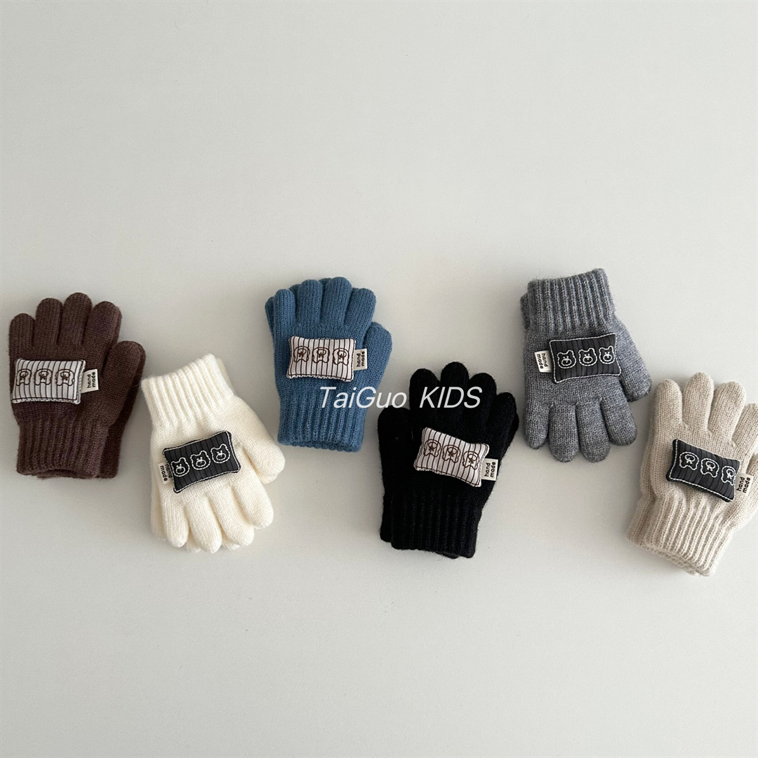Warm Knitted Children's Gloves - Kids Outdoor Gloves recension och pris