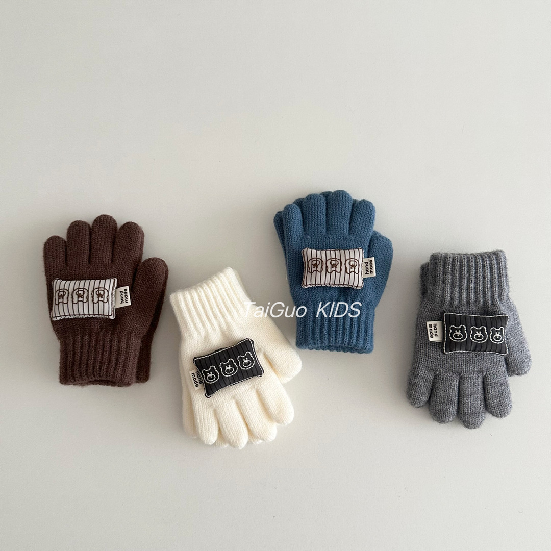 Warm Knitted Children's Gloves - Kids Outdoor Gloves recension och pris