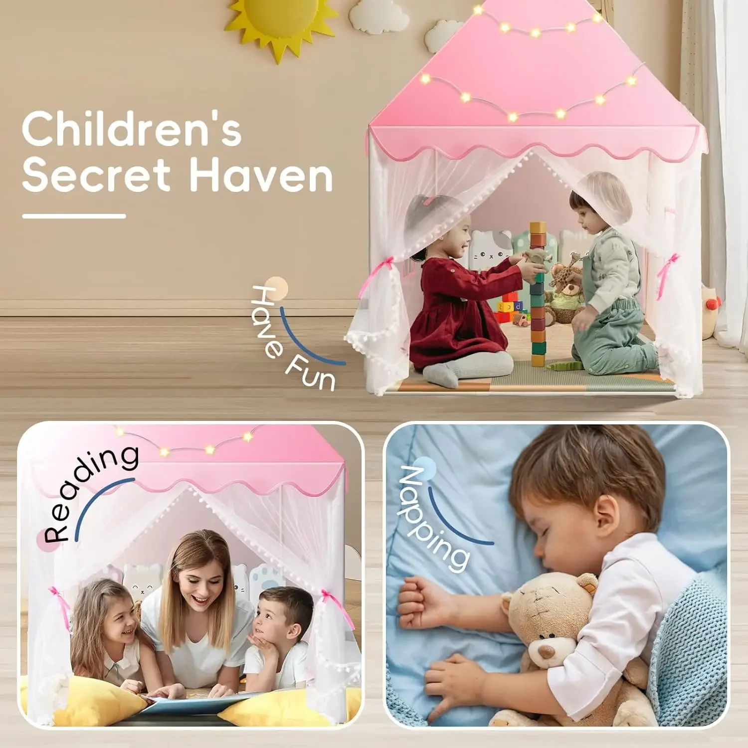 Children Play Tent Princess Ca - Kids Outdoor Tent recension och pris