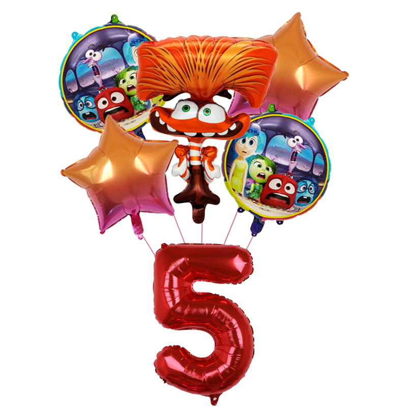 6pcs New Inside Out2 Balloons  - Outdoor Kids In An Indoor World recension och pris
