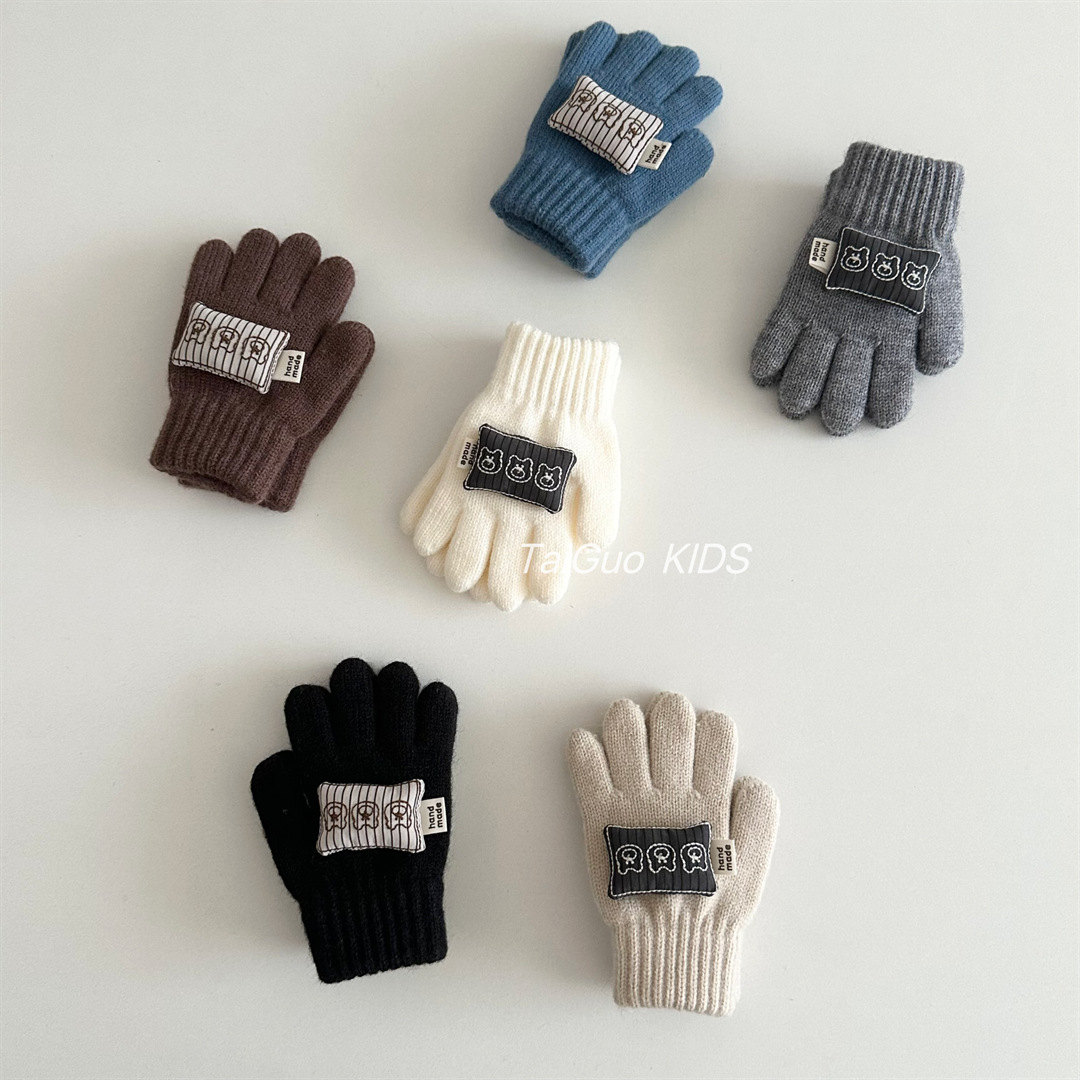 Warm Knitted Children's Gloves - Kids Outdoor Gloves recension och pris