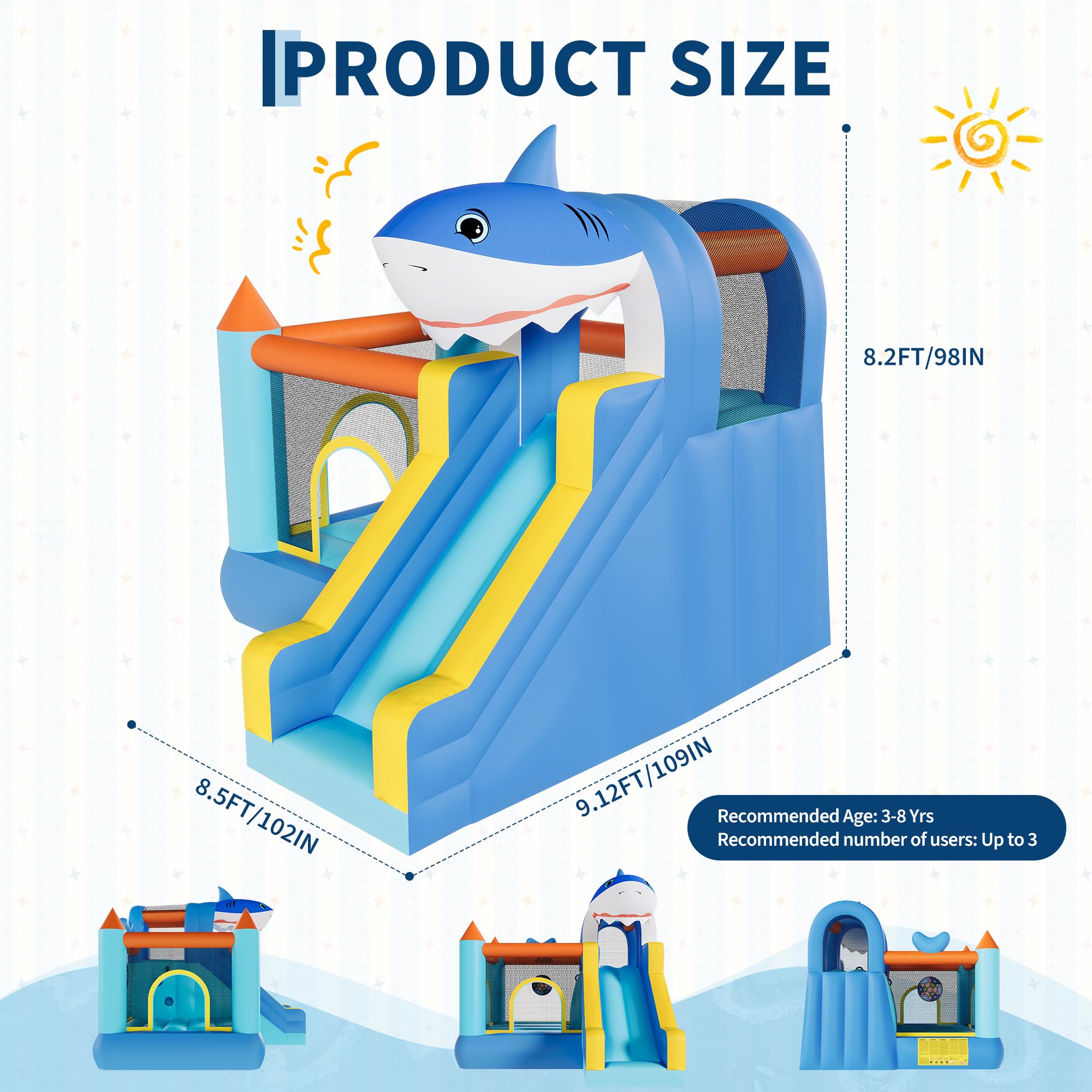 Inflatable Bounce House With S - Kids Outdoor Climber recension och pris